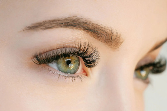 Close up of womens eyes